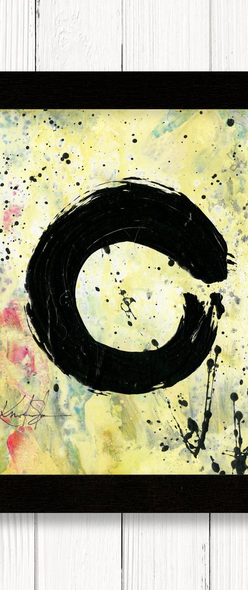 Enso Tranquility 15 - Framed Zen Circle Art by Kathy Morton Stanion by Kathy Morton Stanion
