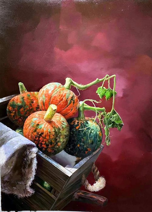 Still life:Pumpkins by Kunlong Wang