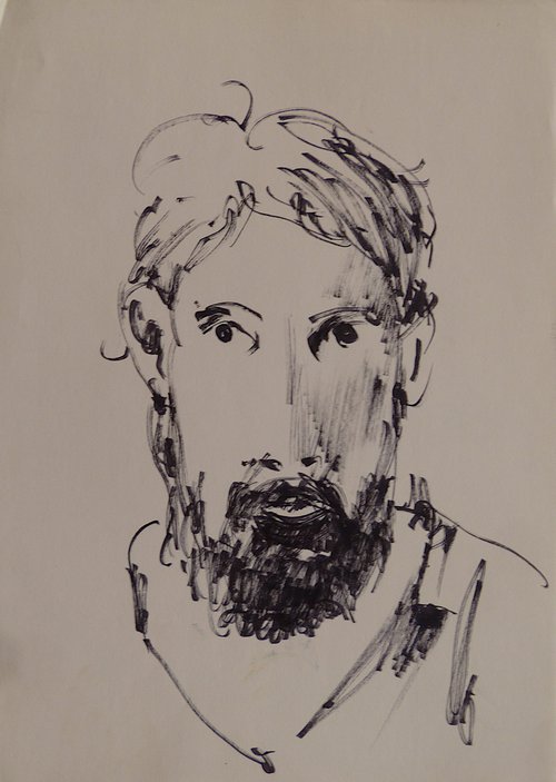 The Self-Portrait, 21x29 cm by Frederic Belaubre