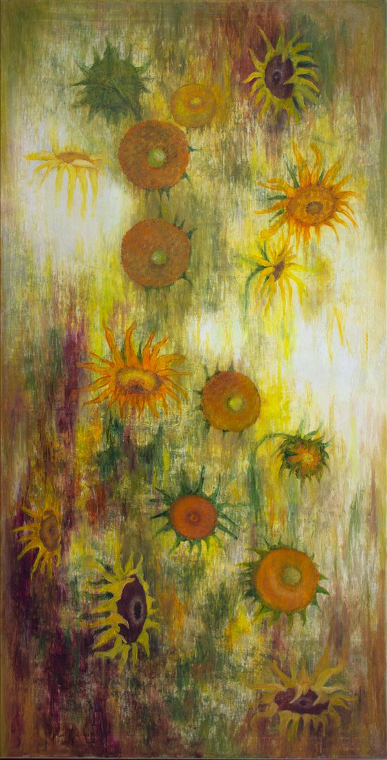 Big size Oil painting Van Gogh Sunflowers Fantasy