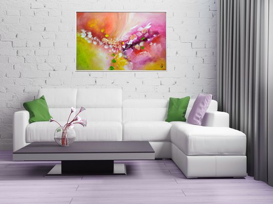 Farbentanz  - Abstract Art - Acrylic Painting - Canvas Art - Framed Painting - Abstract Painting - Ready to Hang