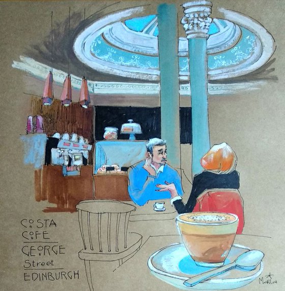 Costa Cafe , George Street , Edinburgh.