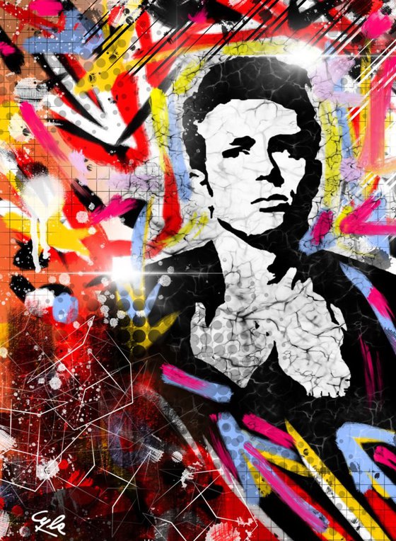 James Dean | 2012 | Published on Art Book | Digital Painting on Paper | High Quality | Unique Edition | Simone Morana Cyla | 30 X 40 cm |