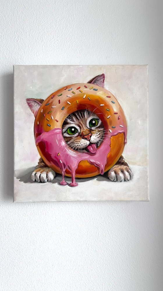 Cat in a Donut