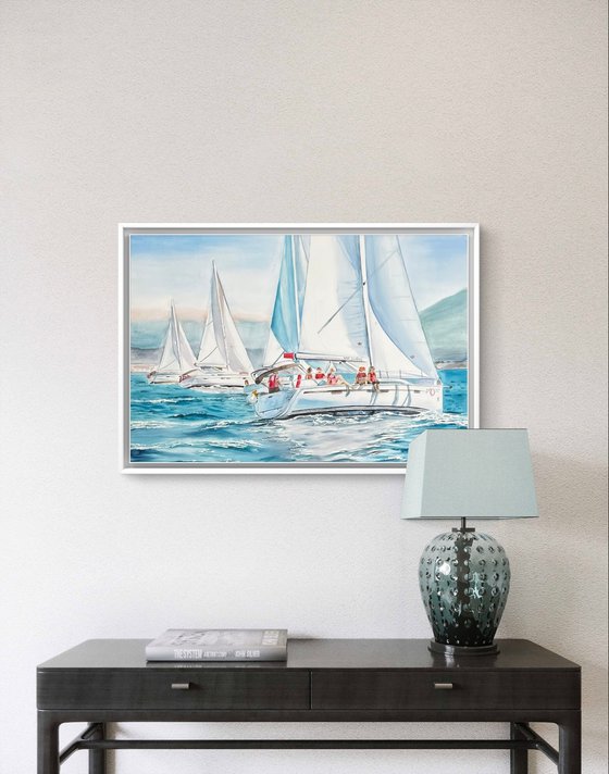 “On the yacht”