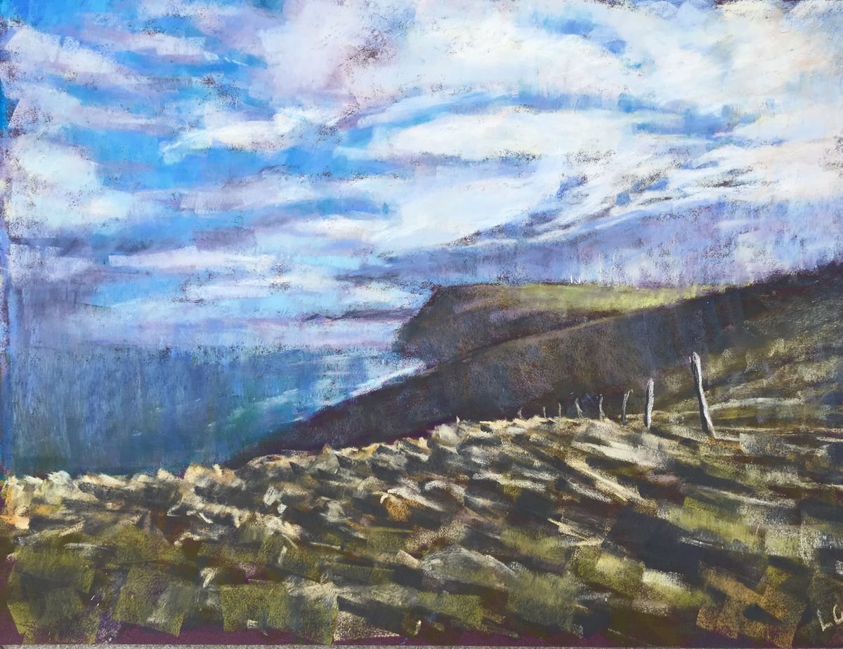 View from the coastal path, Cornwall by Louise Gillard