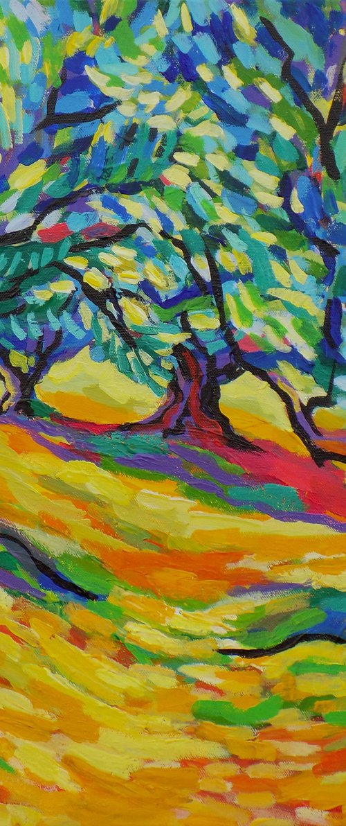 Olive grove in yellow by Maja Grecic