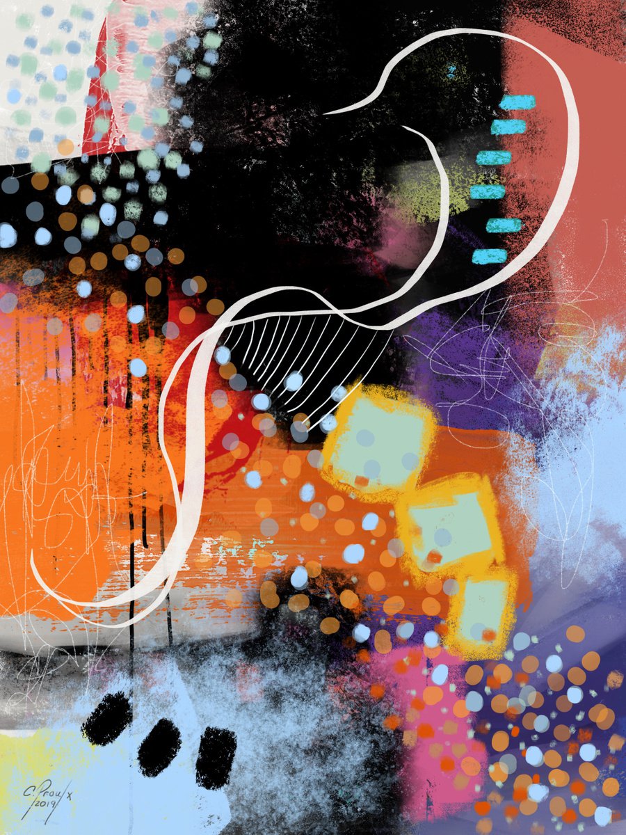 Oi? serons-nous demain? - Abstract artwork - Limited edition of 1 by Chantal Proulx