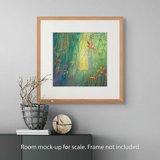 Weeping Willow with Dove