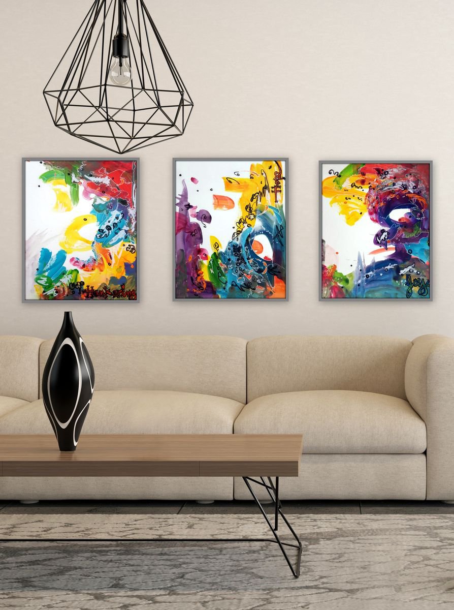 Expressive Abstract Painting By Heather W. Ernst, 20 X 16, Hope Spiritseries2 Freeship2Us, Original Artwork