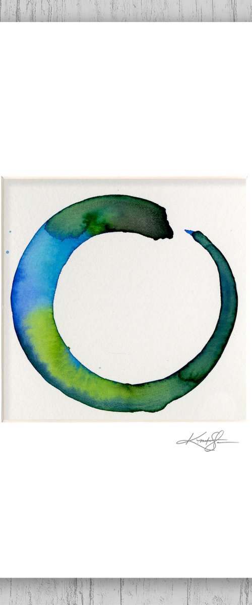 Enso Serenity 99 - Abstract Zen Circle Painting by Kathy Morton Stanion by Kathy Morton Stanion