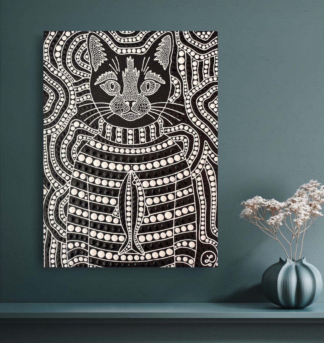 Hypnotic Cat 2 By Oxana Lazari, 12 X 16, Artwork For Sale On Artfinder