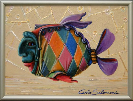 HARLEQUIN FISH - (framed)