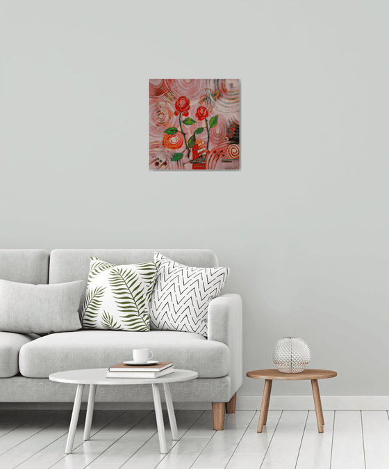 composition with flowers