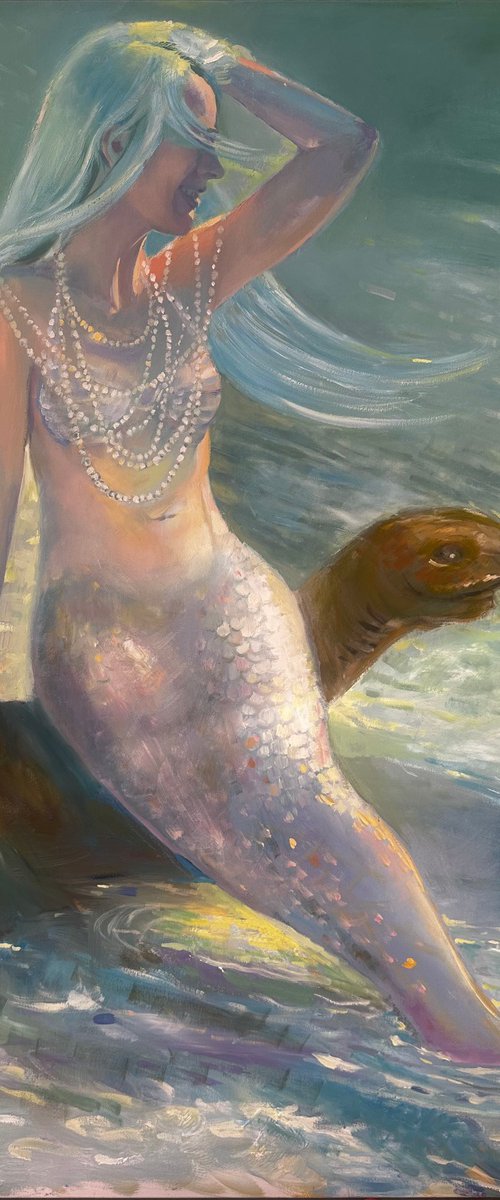 Mermaid on a Turtle by Fosco Culto