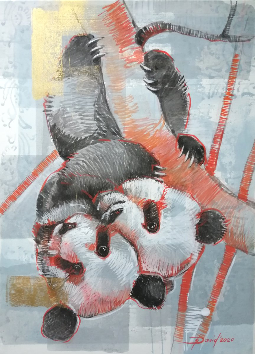 Pair of Pandas by Olga David