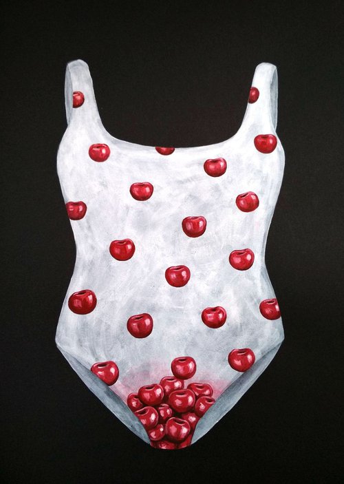 Cherry swimming suit by Andromachi Giannopoulou