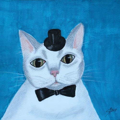 Important Cat /  Original Painting by Salana Art Gallery