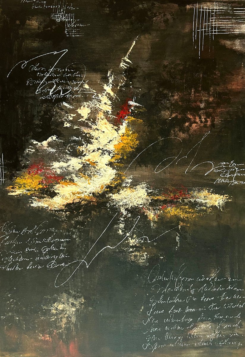 Abstract Acrylic Painting By Sapna Sharon, 20 X 28", Arise, Original Artwork