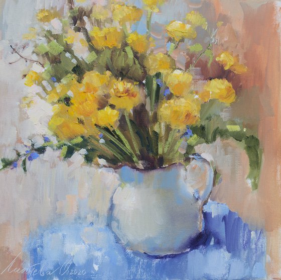 Still Life Yellow Dandelions