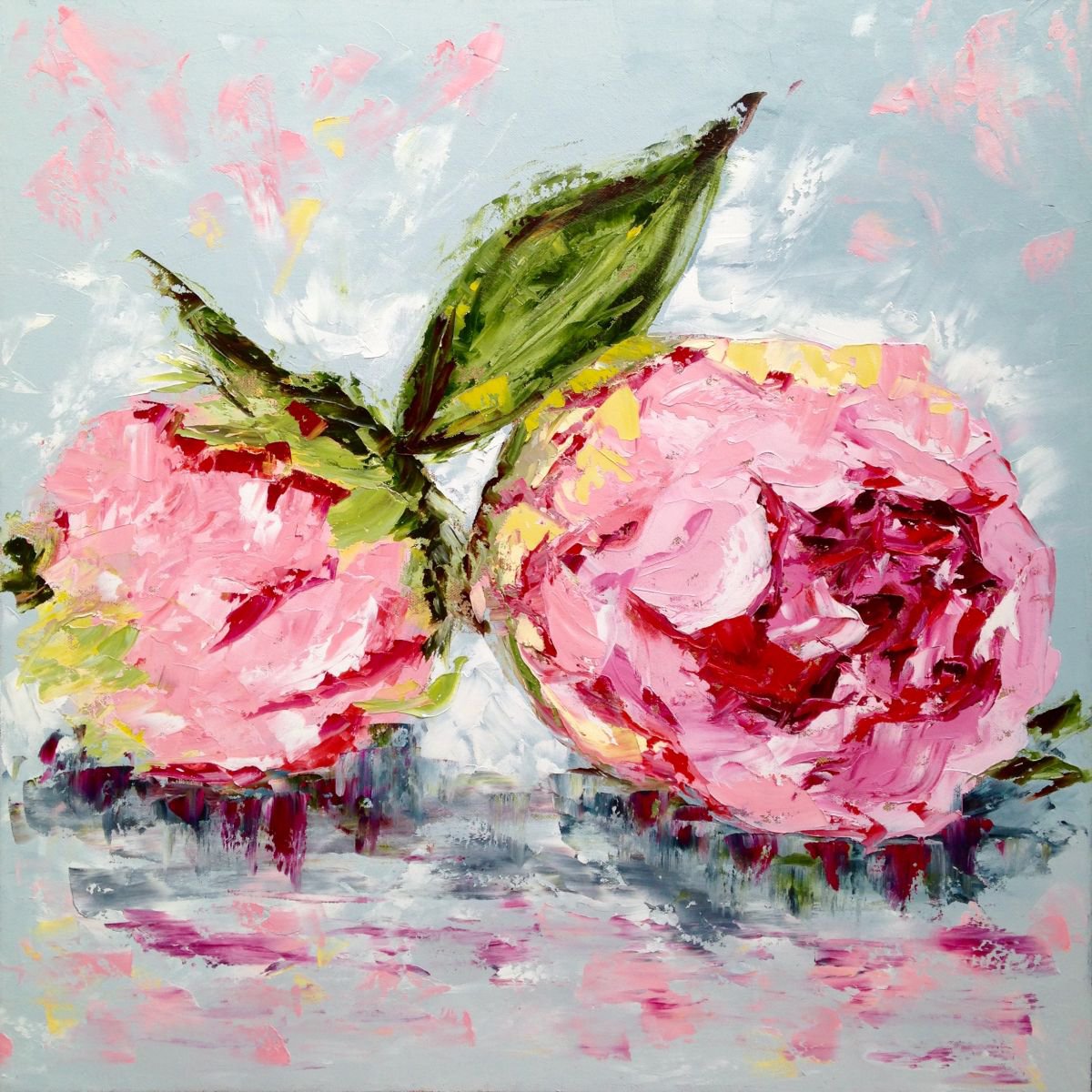 Two Pink Peonies by Emma Bell