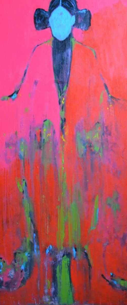 Red Abstract by Gela MIKAVA