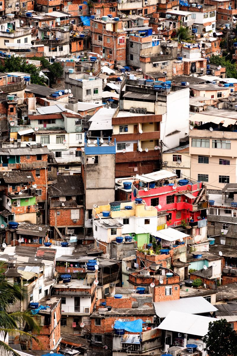 Photorealistic Cityscapes Photograph By Tom Hanslien, 54 X 80", Rocinha Favela, Rio De Janeiro, Original Artwork