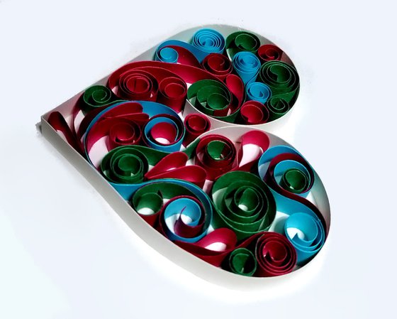 Quilling Colourfull Heart