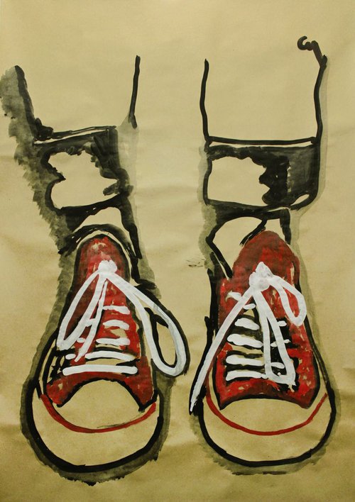 White shoelaces. by Marat Cherny