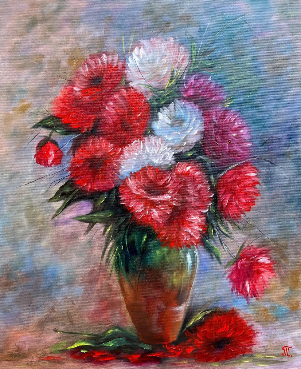 Karmen - red flowers by Tanja Frost