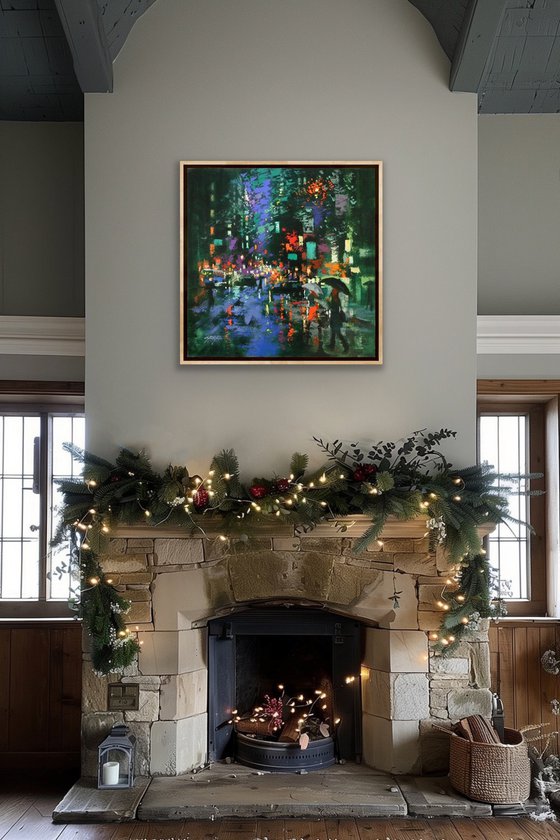 Rainy Day Walkers in Lexington Avenue