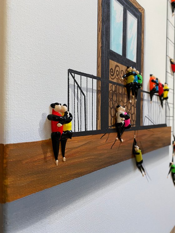 Action.3D Freedom People Balcon. Eka Peradze Art.