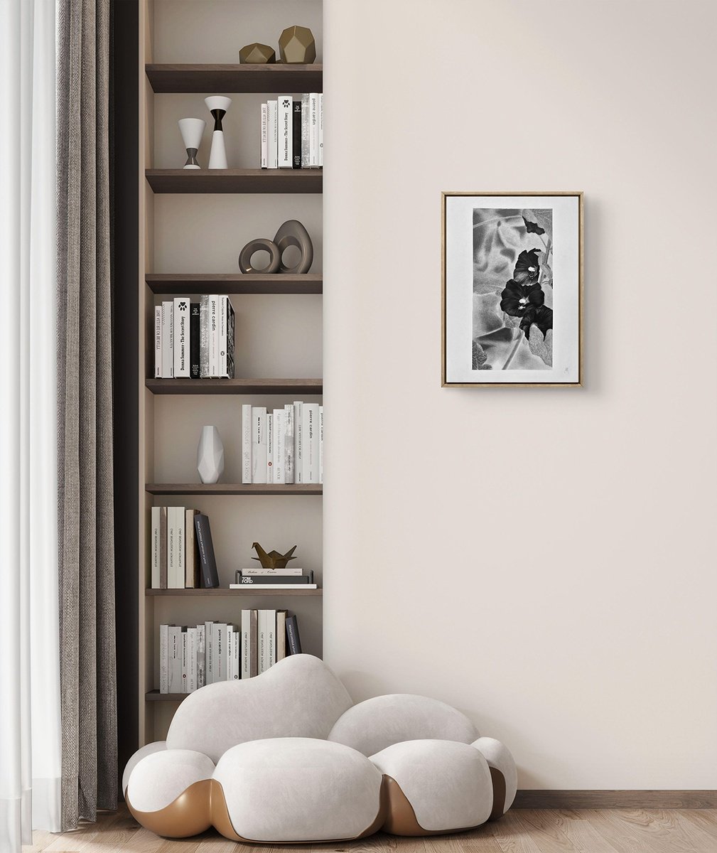 Photorealistic Botanical Charcoal Drawing By Kateryna Kostyk, 12 X 17", "Exquisite", Original Artwork