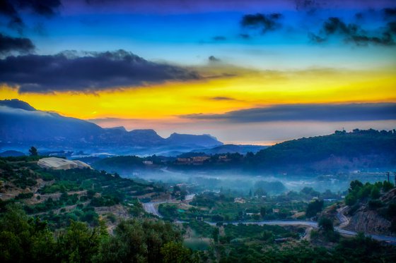 Blue Sunrise in Spain. Limited Edition 2/50 15x10 inch Photographic Print