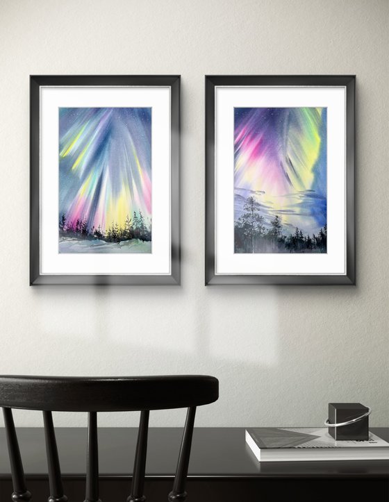 Silent Aurora (Diptych)