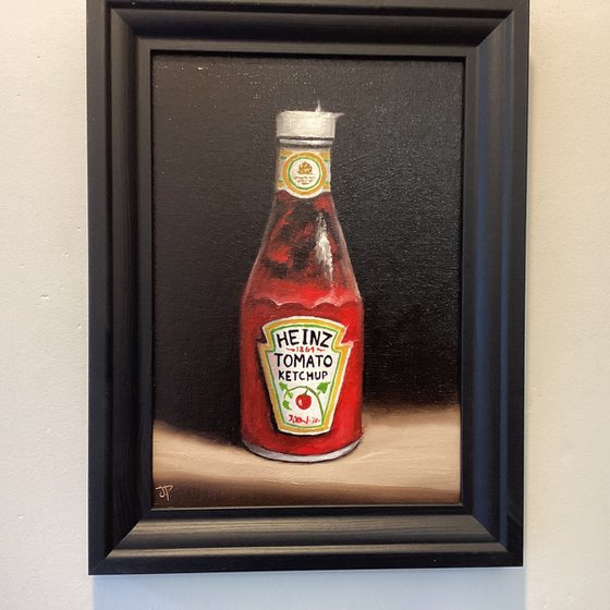 Tomato ketchup still life