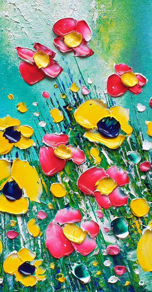 "Jade Meadow Flowers in Love" by Phil Broad