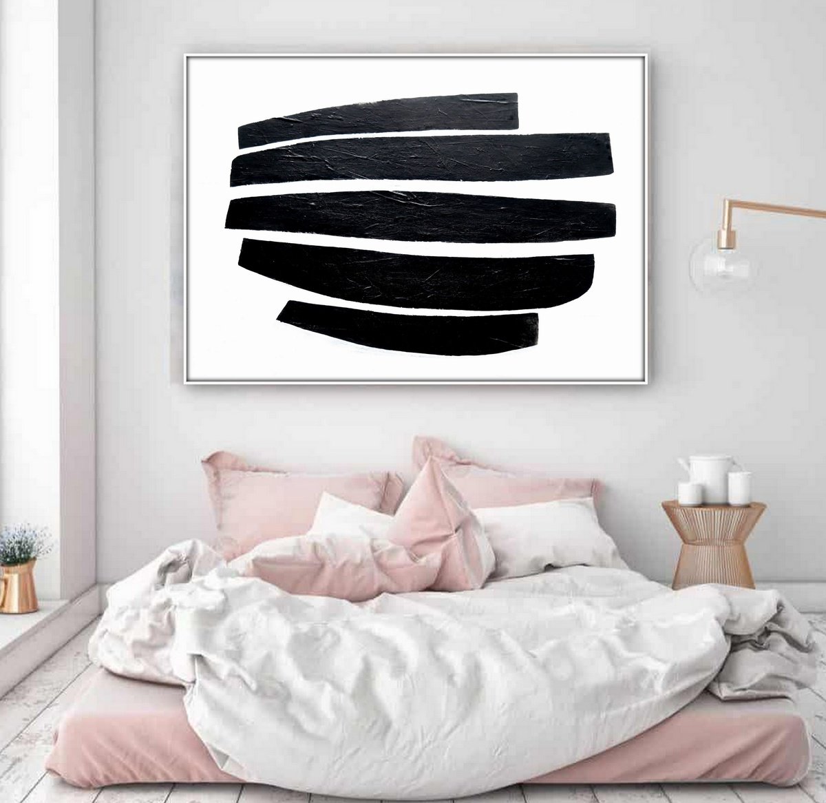 Abstract Acrylic Painting By Nadia Moniatis, 47 X 39", Abstract Artwork, Original Artwork