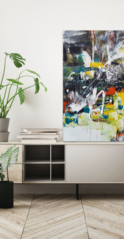 Abstract shape II, 80x80 by Abbie