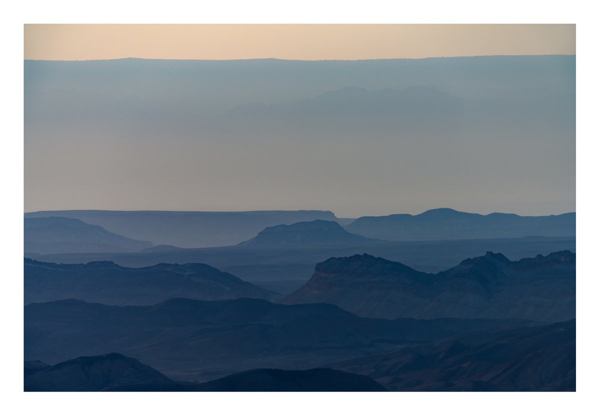 Landscape Photograph By Tal Paz-Fridman, 22 X 16", Sunrise Over Ramon Crater #5, Original Artwork