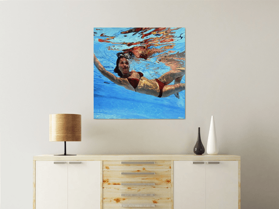 Luminescence - Large Swimming Painting