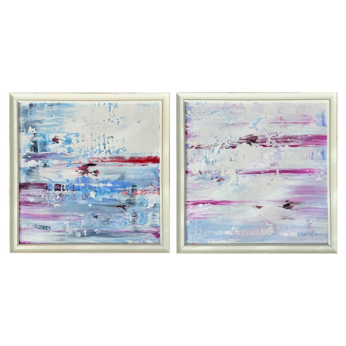 Silence Between The Waves. Diptych By Svitlana Andriichenko, 32 X 17, Artwork For Sale On Artfinder