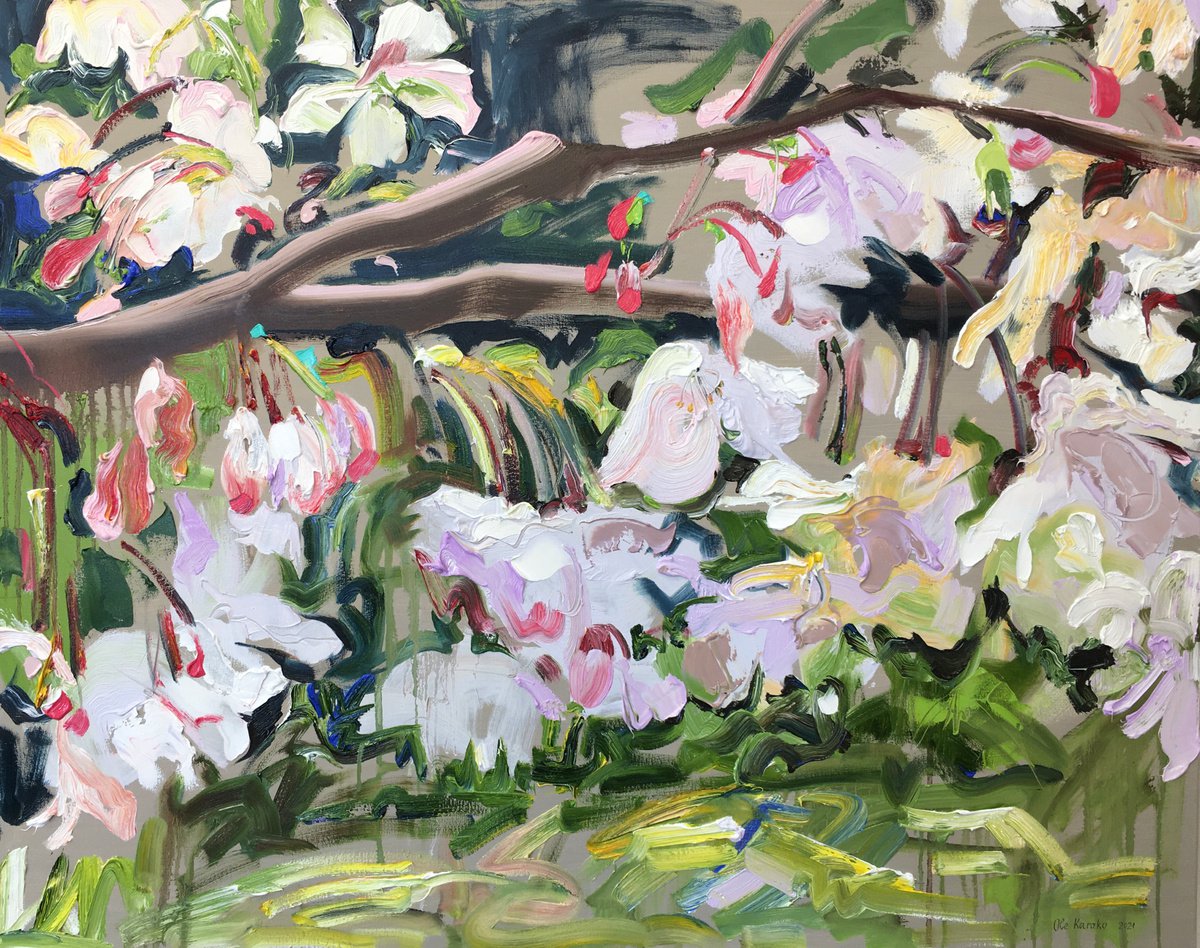 Cherry Blossoms 80x100cm by Ole Karako