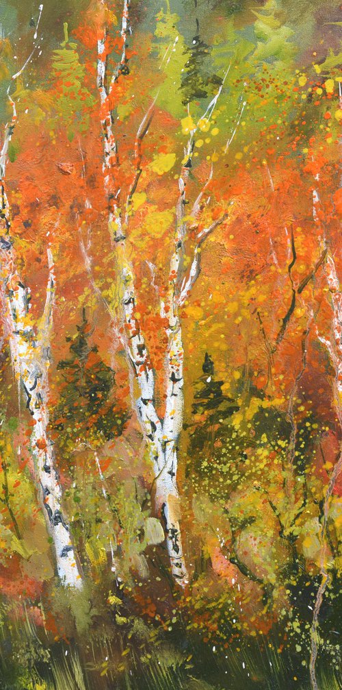 Aspen trees in autumn   76 by Pol Henry Ledent