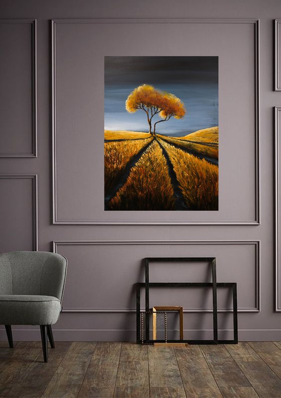 Autumn Sunrise III-  Fields and Colors Series