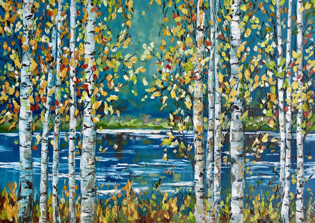 Impressionistic Landscape Oil Painting By Liza Illichmann, 28 X 20", Arise, Original Artwork