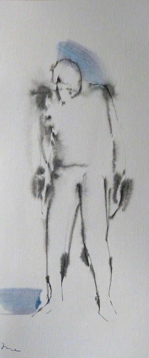 People 19-25, ink on paper 29x41 cm, Artfinder EXCLUSIVE by Frederic Belaubre