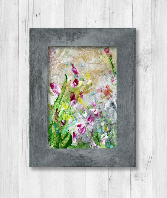 Meadow Magic 5 - Framed Floral Painting by Kathy Morton Stanion