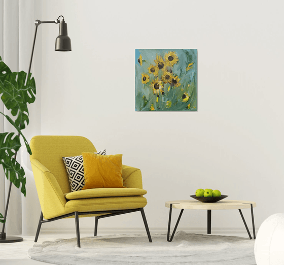 Sunflowers in Motion