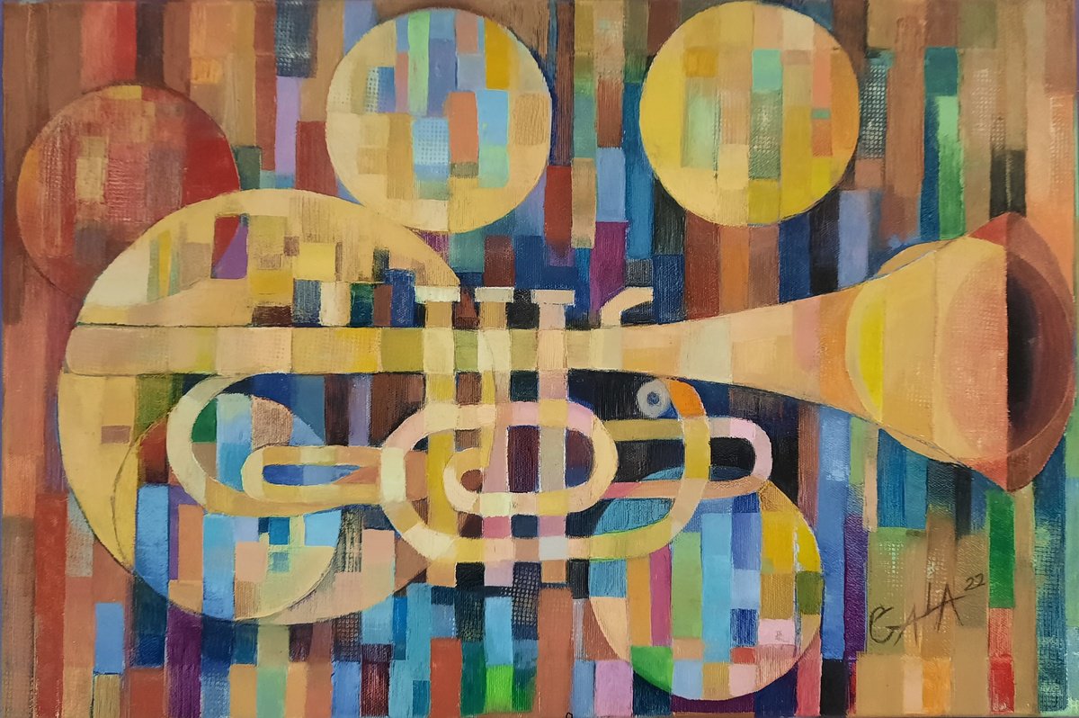 Expressive Oil Painting , Jazz By Galya Koleva, 24 X 16, Artwork For Sale On Artfinder